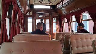 Lisbon Remodelado Old Tram Ride in the Tram and Bus Depot  Carris Transport Museum [upl. by Annaeirb]