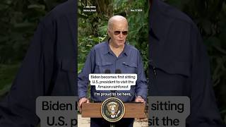 Biden becomes first sitting US president to visit the Amazon rainforest￼ [upl. by Notaek824]