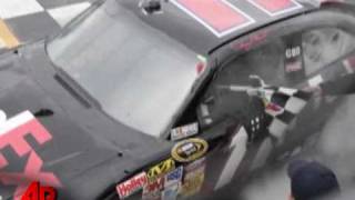 Hamlin Wins Raindelayed Martinsville Race [upl. by Nessnaj268]