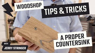 HOW TO Get a Proper Countersink in Woodworking  Tips amp Tricks [upl. by Naples]