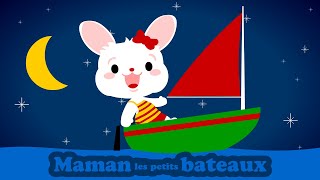 Maman les petits bateaux ⛵ Petites comptines pour bébé avec paroles [upl. by Mittel815]