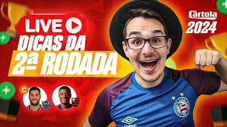 LIVE DICAS 2 RODADA  CARTOLA FC 2024  ATLÉTICOMG PODE POUPAR [upl. by Halladba]