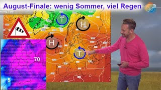 AugustFinale wenig Sommer viel Wind viel Regen kaum Wärme Aktuelle Wettervorhersage bis 3108 [upl. by Ambert]