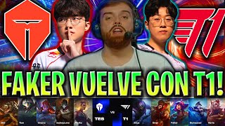 FAKER VUELVE AL MUNDIAL CON T1😱  TES vs T1 WORLDS SWISS STAGE 2024 IBAI ESPAÑOL [upl. by Oniskey]