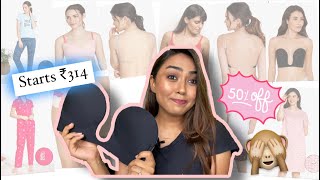 OMGI TRIED AN INVISIBLE BRA😱  ZIVAME SALE LINGERIE amp NIGHTWEAR TRY ON HAUL  BRAS FOR HEAVY BUST [upl. by Colvin410]