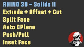 Rhino3D 8  Solids II [upl. by Furlani]