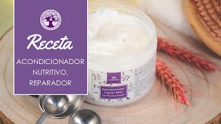 Receta acondicionador capilar nutritivo reparador y protector  Cosmética Natural Casera Shop [upl. by Orvie]