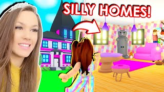 Rating SILLY HOMES ONLY in ADOPT ME Roblox [upl. by Halbert]