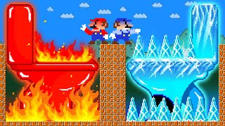 HOT AND COLD BATTLE Mario Escape vs 999 Hot Flower and 999 Cold Flower  2TB STORY GAME [upl. by Nnyleuqaj]