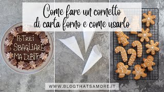 Come fare un cornetto di carta forno e come usarlo [upl. by Aneekal]