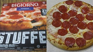 DiGiorno Pepperoni Stuffed Crust Pizza Review [upl. by Esdnyl146]