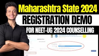 Maharashtra State Registration Demo Video For NEETUG 2024 MBBSBDSAYUSHAllied Courses [upl. by Aneris]