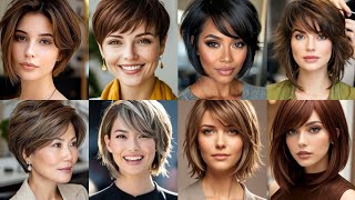 Most attractive Pixie Bob medium length haircut hairstyle and hair dye ideas for women and girls [upl. by Malony]