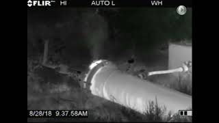 Infrared video of leachate riser at Jefferson Parish Sanitary Landfill [upl. by Lerrad]