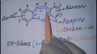 Carbamazepine structure and IUPAC name Chemical structure Anticonvulsant drug [upl. by Yenduhc965]