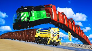 Trains CHAOTIC Disasters ✅ BEAMNG [upl. by Chyou]