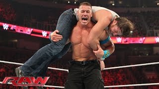 John Cena vs Dean Ambrose – United States Championship Match Raw March 30 2015 [upl. by Ashlan]