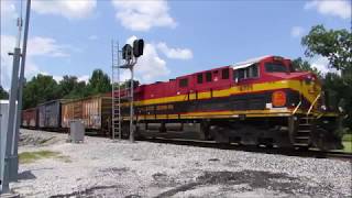 KCS Manifest Train on the Meridian Speedway [upl. by Nwahshar]