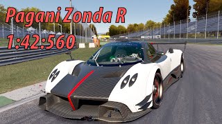 Pagani Zonda R  Monza World Record 142560  Assetto Corsa [upl. by Garmaise]