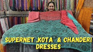 SupernetKota and Chanderi Dress Meterials [upl. by Annirok]