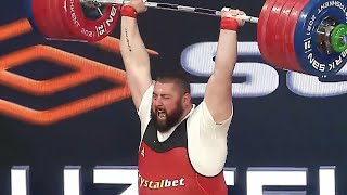 Lasha TALAKHADZE  267 kg Clean amp Jerk NEW WORLD RECORD  2021 World Weightlifting [upl. by Johnath]