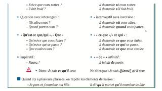 35 Le discours indirect au présent Grammaire progressive du français Intermédiaire 3e édition [upl. by Clarita891]