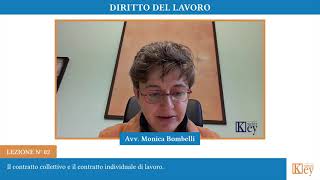 Diritto del lavoro  Lezione 02  Il contratto collettivo e il contratto individuale di lavoro [upl. by Ruthi]