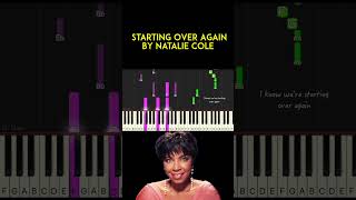 Starting Over Again by Natalie Cole piano cover  sheet music amp lyrics [upl. by Siobhan]