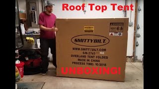 Terrible quality Smittybilt Overlander Tent unboxing video [upl. by Culver]