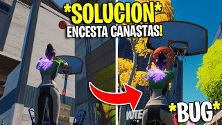 SOLUCION ENCESTA CANASTAS EN EL CENTRO ALL STAR DE LA NBA 75 FORTNITE 🏀❓ ENCESTA CANASTAS BUG [upl. by Emolas923]