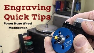 Hand Engraving Quick tip 2 Power Hone Graver Sharpening Wheel Modification [upl. by Adiehsar]