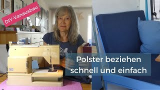 Polsterbezüge nähen  schnell und einfach Polster beziehen mit Bündchenstoff [upl. by Greysun603]