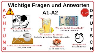 A1A2 Tägliche Fragen und Antworten auf Deutsch  Deutsche KonversationspraxisDeutsch lernen [upl. by Lanni143]