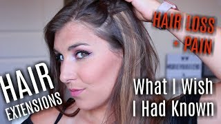 Tape Hair Extensions What I Wish I Knew Hair Loss amp Pain  Bailey B [upl. by Akeemahs235]