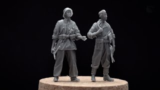 Figurki Powstańców Warszawskich w skali 135  Warsaw Uprising Assault Squad 1944 [upl. by Retniw]