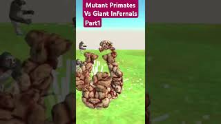 Mutant primates Vs Giant Infernals theanimalrevolt02 jurassicworld viralshort [upl. by Fitzhugh]