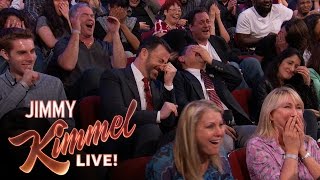 Sacha Baron Cohen Shows EXTREMELY Graphic Movie Clip to “Kimmel” Audience [upl. by Akessej]