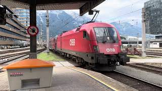 Einfahrt ÖBB RJX 862 „OS 3511 VIELZSZSB“ Flughafen Wien  Bregenz in Innsbruck Hbf 08082024 [upl. by Maxie]