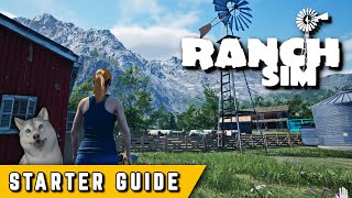 A Starter Guide  Ranch Simulator  Raising Animals Harvesting Crops Making Money amp More [upl. by Ataynik949]