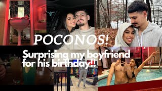 VLOG BAECATION TO THE POCONOS  SURPRISING HIM FOR HIS BIRTHDAY [upl. by Keel]