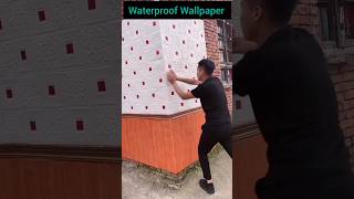 Waterproof Wallpaper For Wall Decor Ideas shorts wallpaperdecor walldecor subscribe channel [upl. by Wanyen]