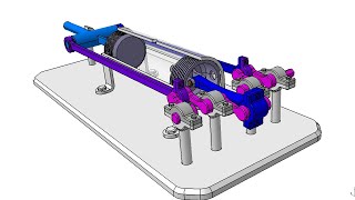 Animation 3D dun système biellemanivelle [upl. by Toomin]