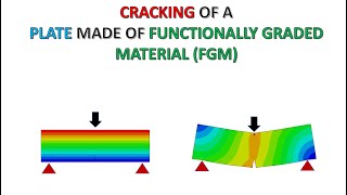 ABAQUS Tutorial Cracking of a plate made of functionally graded material FGM [upl. by Eimme]