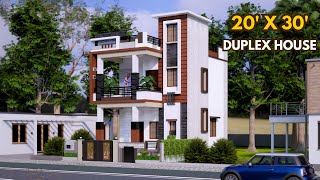 Perfect 20x30 Duplex Dream HOUSE in 3D WALKTHROUGH  🏡✨  The Design Hook [upl. by Notsirk937]