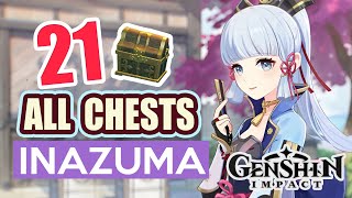 ALL CHESTS IN INAZUMA  Kamisato Estate amp Grand Narukami Shrine  GUIDE 5 【 Genshin Impact 】 [upl. by Cyndy]