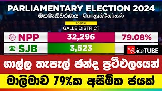 ගාල්ල තැපැල් ඡන්ද ප්‍රථීඵලයෙන් මාලිමාව 79ක අසීමිත ජයක්  Galle District Postal Vote [upl. by Yrotciv284]