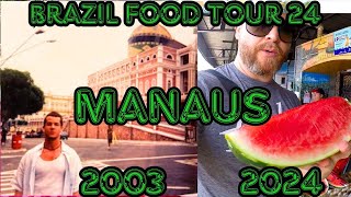 MANAUS BRAZIL FOOD TOUR AMAZONAS BRASIL STREET FOOD amp CITY TOUR AMAZON BEACH TOWN [upl. by Anod]