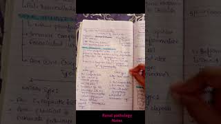 Renal Pathology Notes notesmaking notes pathology shorts [upl. by Orodoet607]