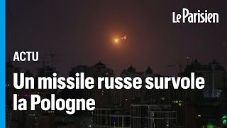 Attaque massive de la Russie en Ukraine  un missile russe viole lespace aérien de la Pologne [upl. by Nhguavahs80]