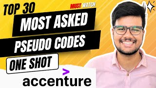 Top 30 Pseudo Code Questions to Crack Accenture [upl. by Htebi301]